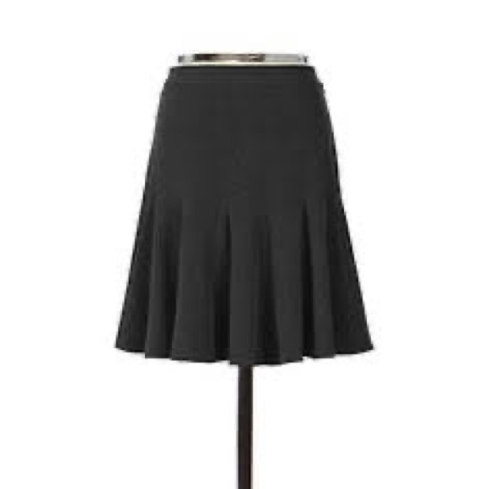 Anthropologie Elevenses Black Skirt Heart Print Lining 0/XS